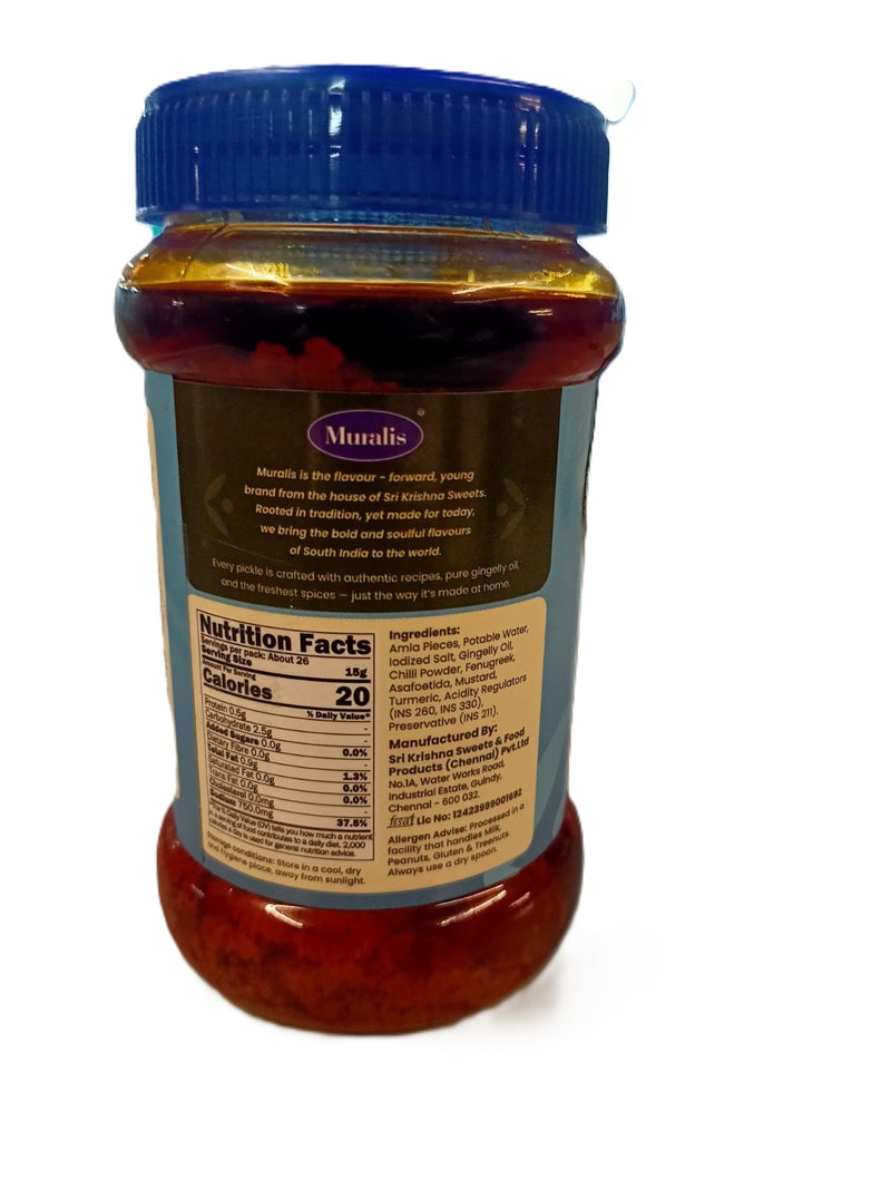 Jar of Muralis product with a blue lid on a white background