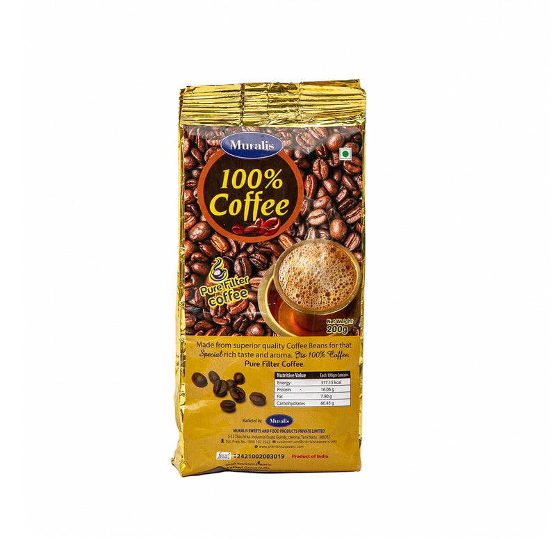 Muralis 100% Pure Filter Coffee Powder 200g Pouch